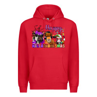 Red happy hallothanksmas cows  nancy Premium Hoodie - NancyCooperArtShop