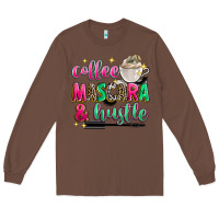 Chestnut coffee mascara and hustle Long Sleeve Tee - Zillion Design Studio