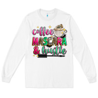 White coffee mascara and hustle Long Sleeve Tee - Zillion Design Studio