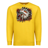 Lemon İndian Headress Cowhide Premium Sweatshirt - AdoDesignShop