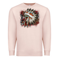 Pale Pink İndian Headress Cowhide Premium Sweatshirt - AdoDesignShop