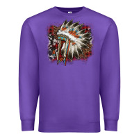 Purple İndian Headress Cowhide Premium Sweatshirt - AdoDesignShop