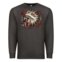 Smoke İndian Headress Cowhide Premium Sweatshirt - AdoDesignShop