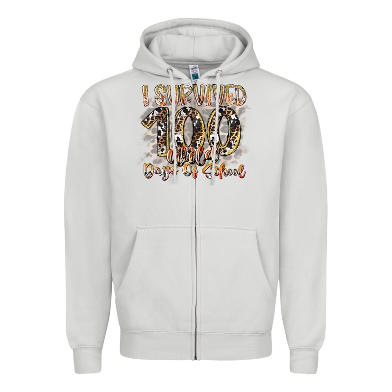 I Survived 100 Wild Days Of School Zipper Hoodie by RacoonDesign | Teevron