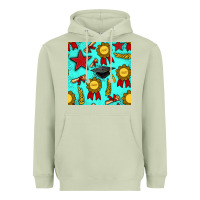 Matcha graduation seamless pattern Heavyweight Hoodie - BundleAndBundleShop
