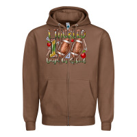 Chestnut I Tackled 100 Days of School Zipper Hoodie - RacoonDesign