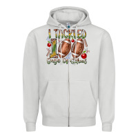 Dove Grey I Tackled 100 Days of School Zipper Hoodie - RacoonDesign