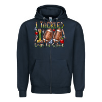 Navy I Tackled 100 Days of School Zipper Hoodie - RacoonDesign
