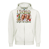 Oatmeal Heather I Tackled 100 Days of School Zipper Hoodie - RacoonDesign