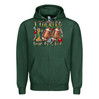 Sports Green I Tackled 100 Days of School Zipper Hoodie - RacoonDesign