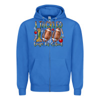 True Royal I Tackled 100 Days of School Zipper Hoodie - RacoonDesign