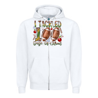 White I Tackled 100 Days of School Zipper Hoodie - RacoonDesign