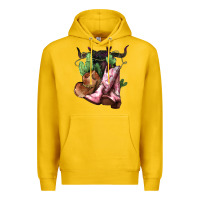 Lemon cowgirl boots hat horns cactus Premium Hoodie - NancyCooperArtShop