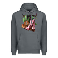 Rock cowgirl boots hat horns cactus Premium Hoodie - NancyCooperArtShop
