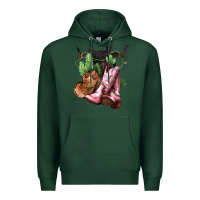 Sports Green cowgirl boots hat horns cactus Premium Hoodie - NancyCooperArtShop