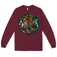 Burgundy Christmas Cowboy Boots Long Sleeve Tee - RanaPortraitStore