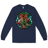 Navy Christmas Cowboy Boots Long Sleeve Tee - RanaPortraitStore
