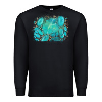 Black turquoise leopard background Premium Sweatshirt - AdoDesignShop