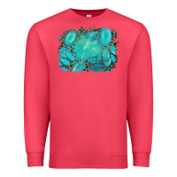 Cardinal turquoise leopard background Premium Sweatshirt - AdoDesignShop