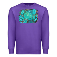 Purple turquoise leopard background Premium Sweatshirt - AdoDesignShop