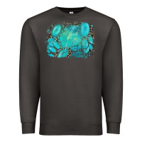 Smoke turquoise leopard background Premium Sweatshirt - AdoDesignShop