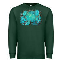 Sports Green turquoise leopard background Premium Sweatshirt - AdoDesignShop
