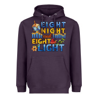 Plum eight night and eight light for hanukkah Heavyweight Hoodie - AdoDesignShop