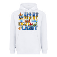 White eight night and eight light for hanukkah Heavyweight Hoodie - AdoDesignShop