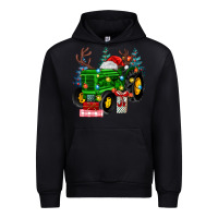 Black farm tractor christmas Urban Hoodie - MaliasSmallBusiness