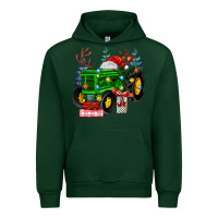 Forest Green farm tractor christmas Urban Hoodie - MaliasSmallBusiness