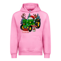 Fuchsia Pink farm tractor christmas Urban Hoodie - MaliasSmallBusiness
