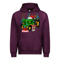 Mauve Wine farm tractor christmas Urban Hoodie - MaliasSmallBusiness