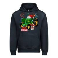 Navy farm tractor christmas Urban Hoodie - MaliasSmallBusiness