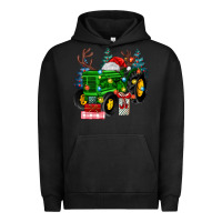 Pigment Black farm tractor christmas Urban Hoodie - MaliasSmallBusiness