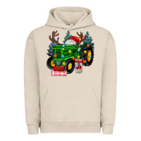 Pigment French Oak farm tractor christmas Urban Hoodie - MaliasSmallBusiness