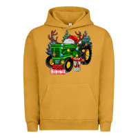 Pigment Peanut Butter farm tractor christmas Urban Hoodie - MaliasSmallBusiness