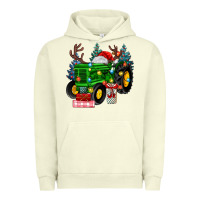 Pigment Pistachio farm tractor christmas Urban Hoodie - MaliasSmallBusiness