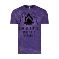 Cloud Purple life is better around a campfire Vintage Tee - Unal Design