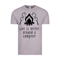 Vintage Zinc life is better around a campfire Vintage Tee - Unal Design