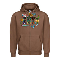 Chestnut emt Zipper Hoodie - CowhideDigitalArt