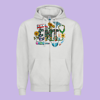 Emt Zipper Hoodie Designed By Cowhidedigitalart
