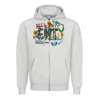 Dove Grey emt Zipper Hoodie - CowhideDigitalArt