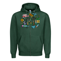 Sports Green emt Zipper Hoodie - CowhideDigitalArt