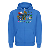 True Royal emt Zipper Hoodie - CowhideDigitalArt