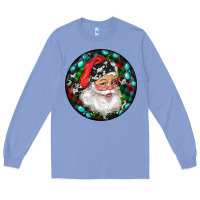 Colony Blue Christmas Santa Claus Long Sleeve Tee - RanaPortraitStore