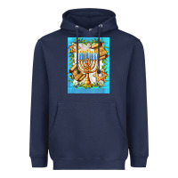 Navy candlestick with parchment Heavyweight Hoodie - AdoDesignShop