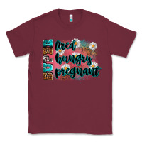 Burgundy super tired super hungry super pregnant Classic Tee - Zillion Design Studio