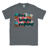 Charcoal Heather super tired super hungry super pregnant Classic Tee - Zillion Design Studio