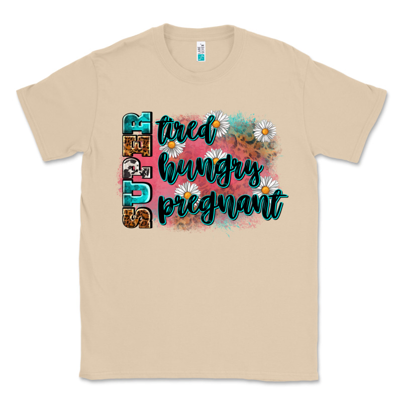 Super Tired Super Hungry Super Pregnant Classic Tee by Zillion Design Studio | Teevron