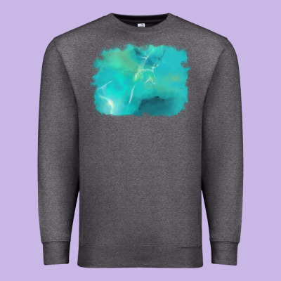 Turquoise Background Premium Sweatshirt Designed By Adodesignshop